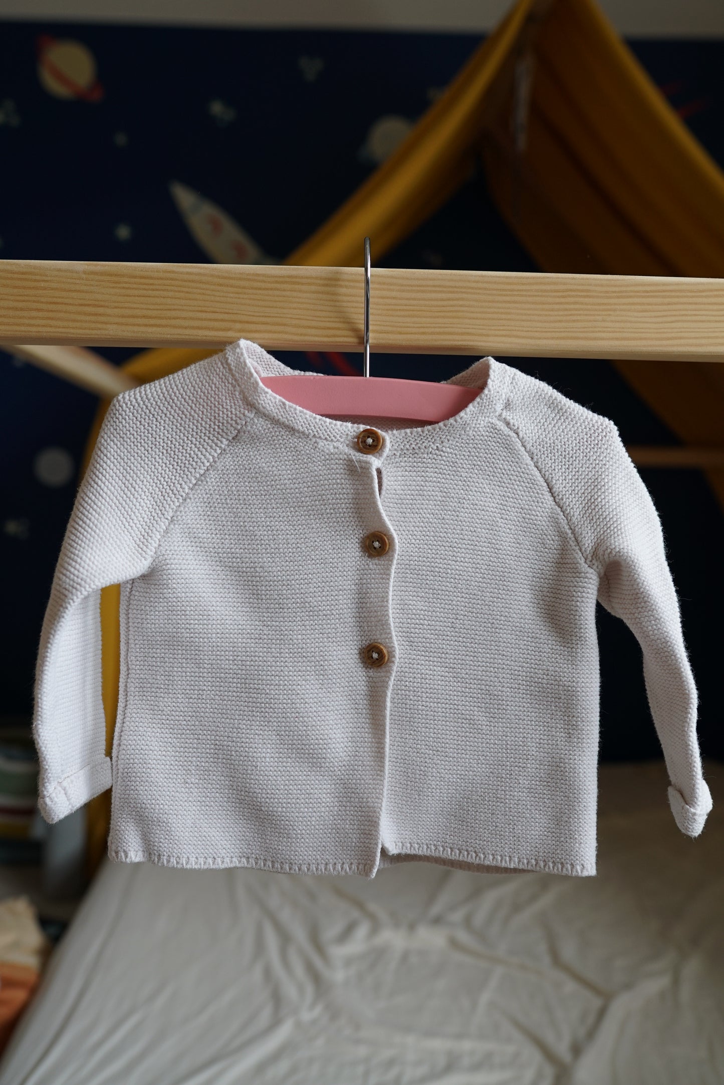 Cream baby cardigan 6-9 months