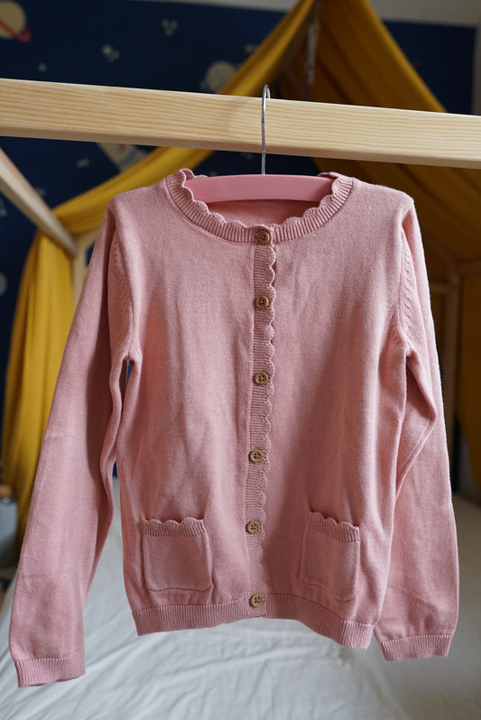 Blush pink cardigan 4-5 years