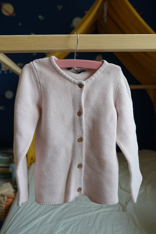 Blush pink cardigan 4-5 years